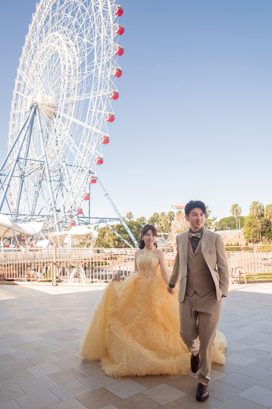 SJwedding鯊魚婚紗婚攝團隊小倩在台中麗寶樂園火炎山拍攝的自助婚紗” border=