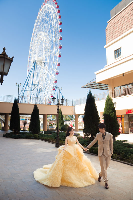 SJwedding鯊魚婚紗婚攝團隊小倩在台中麗寶樂園火炎山拍攝的自助婚紗” border=